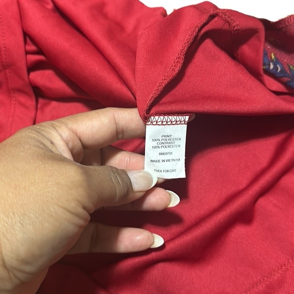 FIGUEROA & FLOWER Floral Print Red Midi Dress Size 2X NWT - Picture 11 of 16